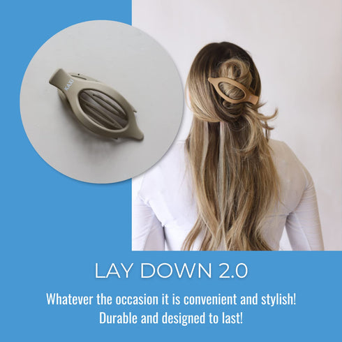 Laydown 2.0 Hair Clip Claw, Perfect for Thick & Thin Hair with Strong Clip Teeth, Available in 7 Colors (Emerald Green)