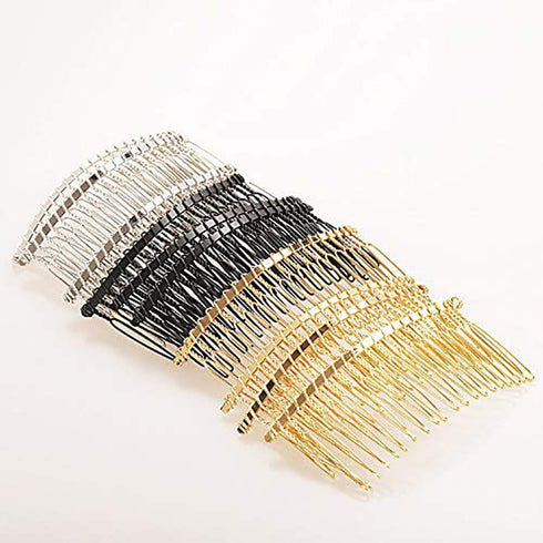 Rocutus 10 Pieces Fancy DIY Metal Wire Twist Bridal Wedding Veil Combs for Women (Mixed)