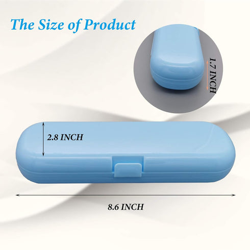 2 Pcs Electric Toothbrush Travel Case - Portable Holder for Oral-B Pro and Other Electric Toothbrush Set (Blue&White)