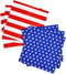 Gatherfun American Flag Patriotic Party Supplies - Disposable Paper Napkins for Veterans Day, 40 Pack of Stars + Stripes
