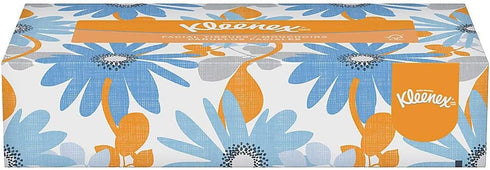 Kleenex 21606BX White Facial Tissue, 2-Ply, Pop-Up Box (Box of 125 Tissues), White