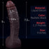 PiiPaa 9 Inch Black Realistic Dildo Feels Like Skin, with Huge Strong Suction Cup Dildos for Hands-Free Play, Soft