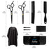 Sirabe 10 PCS Hair Cutting Scissors Set, Professional Haircut Kit with Cutting Scissors, Thinning Shears, Comb, Cape,