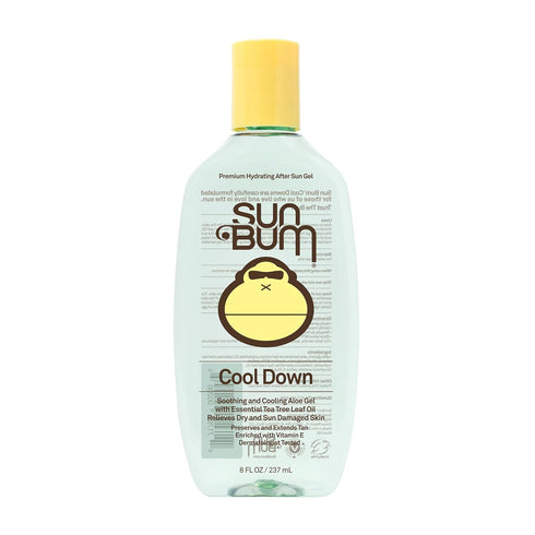 Sun Bum Cool Down Aloe Vera Gel, Vegan After Sun Care for Sunburn Pain Relief, 8 oz with Cocoa Butter