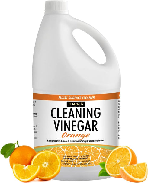 HARRIS Cleaning Vinegar, All Purpose Household Surface Cleaner, 128oz (Orange)