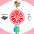 KINMINGZHU 7 Creative Portable Mini Day Weekly Circular Shape Rotary Cute Fruit Style Pill Storage Case Box (Pomelo)