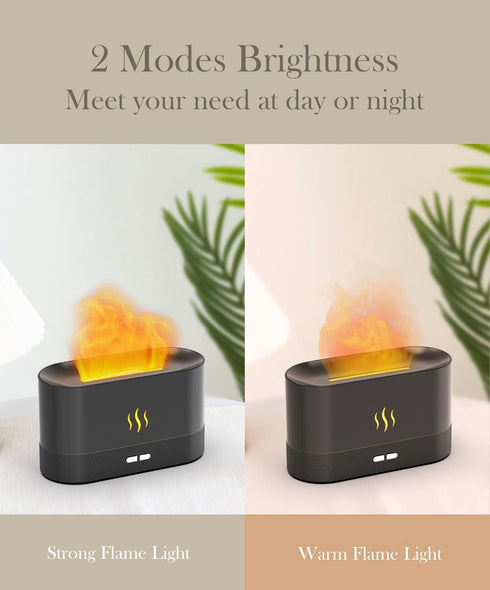 Flame Air Diffuser Humidifier - Upgraded Scent Diffuser for Essential Oils, Ultrasonic Aromatherapy, Auto-off Function