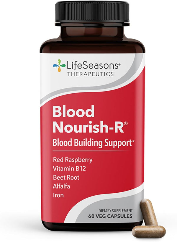 Blood Nourish-R - Iron Deficiency Supplement - Supports Anemia, Fatigue, Paleness & Dizziness - 60 Capsules