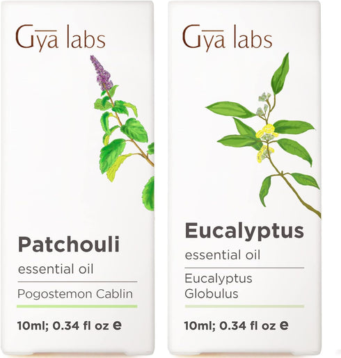 Patchouli Essential Oil for Diffuser & Eucalyptus Essential Oil for Diffuser Set