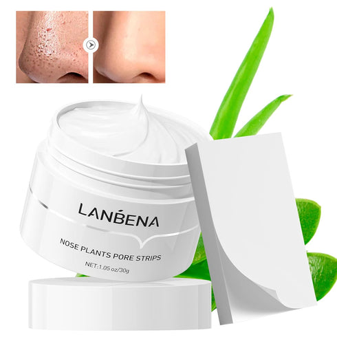 LANBENA Blackhead Mask with 60 pcs Strips, Peel Off Mask for Pore Cleanser and Purifying Face Mask