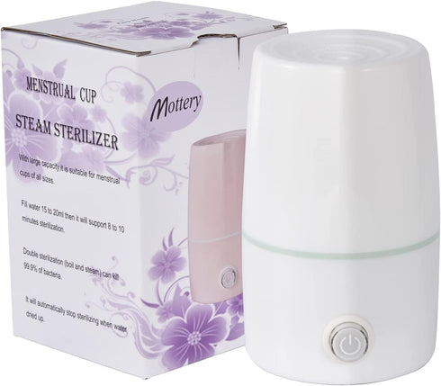 Mottery Menstrual Cup Sterilizer Period Cup Steamer Cleaner Machine High Temperature Wash Your