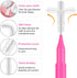 Healeved 100pcs Interdental Brush Flossers, Portable Braces Brush for Cleaner Tooth Flossing, 5 Colors