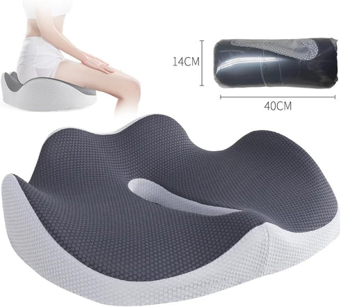 Alliance World Orthopedic Memory Foam Gel Wheelchair Cushion Pressure Relief & Posture Support Seat Pad for Comfort