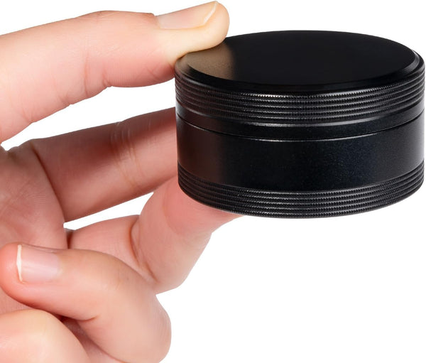 Portable Metal Pill Box - Single Waterproof Pill Container for Travel, Daily Round Aluminium Medicine Organizer Holder
