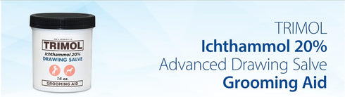 Ichthammol 20% Drawing Salve Grooming Aid, 14 oz, Soothing Skin Relief for Eczema and Psoriasis