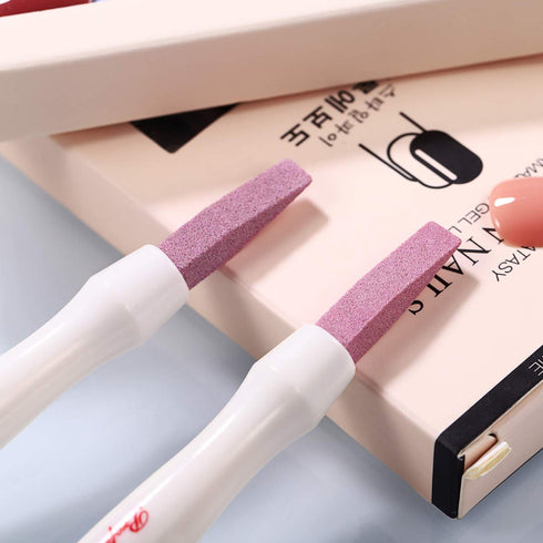 Pumice Stone Nail File - Double-Headed Nail Polishing Pen Stick, Cuticle Remover for Beauty Care