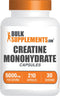 BulkSupplements.com Creatine Monohydrate Capsules, Micronized Creatine Pills, 5000mg, Gluten Free, 210 Capsules