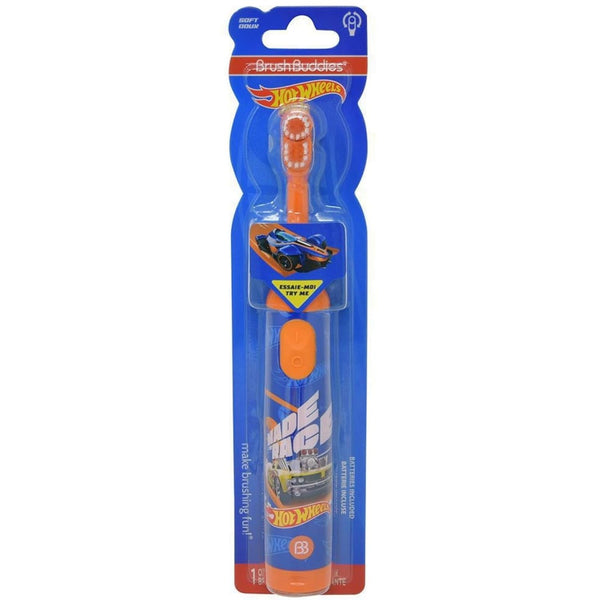 Brush Buddies Hot Wheels Electric Toothbrush - Kids Battery Toothbrush for Toddlers Aged 4-7