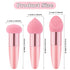 3Pcs Makeup Sponge, Facial Foundation Sponge, Professional Blending Sponge with Handle for Dry & Wet Use