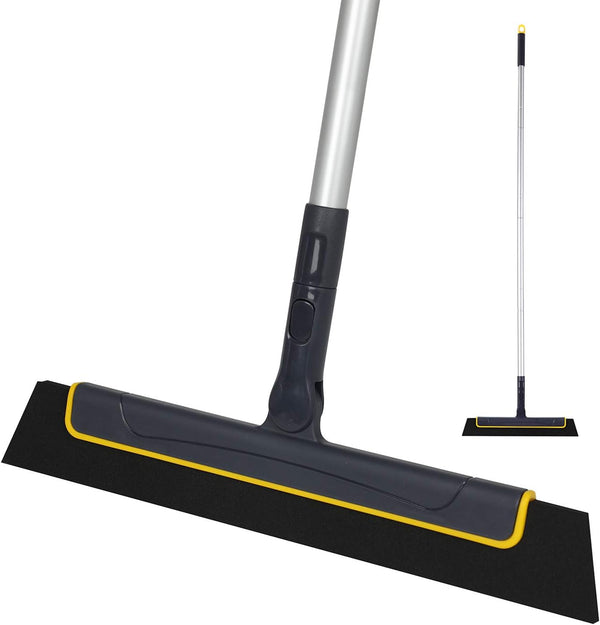Yocada Floor Squeegee Broom for Shower Bathroom Kitchen Home Tile Cleaning with Long Adjustable Handle