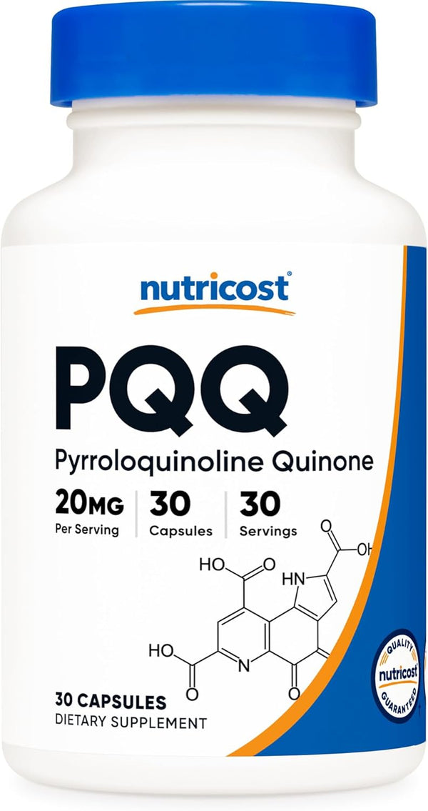 Nutricost PQQ (Pyrroloquinoline Quinone) 20mg - 30 Vegetarian Capsules, Non-GMO, Gluten Free