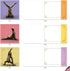 The Best Card Company - 20 Blank Yoga Animal Cards, All Occasion Kids Set (4 x 5.12 Inch, 10 Designs)