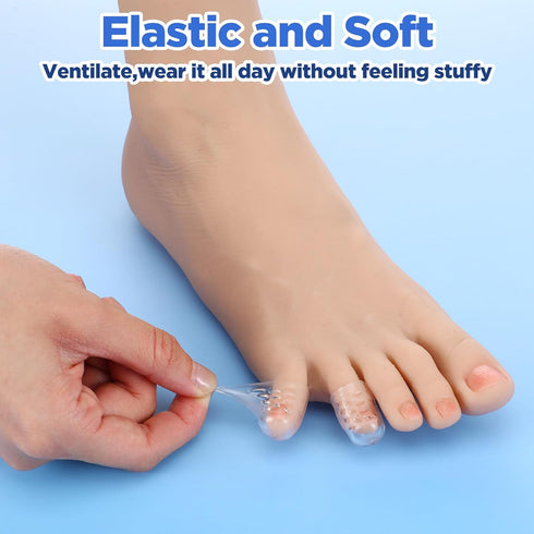 SHENLIU 30-Pack Women's Toes Protectors, Silicone Toe Protector, Soft and Transparent Small Toe Protector, Gel
