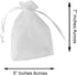Super Z Outlet 100 Pack Mini Sheer Drawstring Organza Bags, 5x7 Inch Transparent Pouches for Wedding, Party Gifts