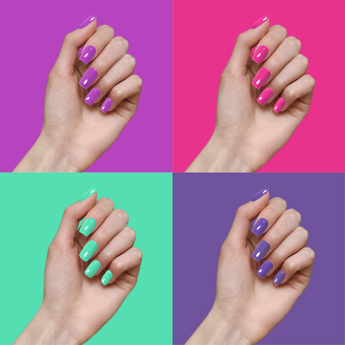 Vishine 6 Colors Gel Nail Polish Set - Rainbow Candy Nail Art Gift Box, Soak Off UV LED Gel Polish Kit 8ml