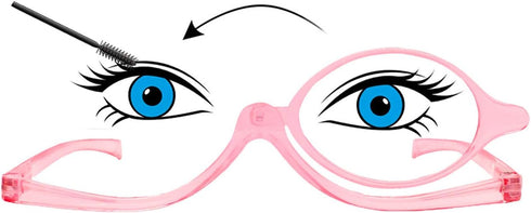OCCI CHIARI Makeup Reading Glasses - Flip Down Folding Cosmetic Readers for Women (Multiple Strengths)