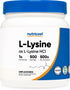 Nutricost L-Lysine Powder, 500 Grams, Pure L-Lysine, Non-GMO, Gluten Free