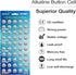PGSONIC 50 Pack LR44 1.5 Batteries, Volt Alkaline Button Cell Batteries with Long Lasting Power