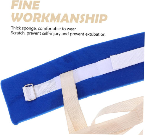 HAKIDZEL 4Pcs Patient Hospital Limb Holders for Blue Strap for Bedridden Safety Easy to Use with Quick Release Buckle