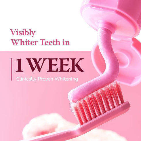Intensive Whitening Toothpaste - 4.2oz (3 Packs) for Adults with Fluoride, Anti-Cavity & Enamel Repair, Pink Spearmint