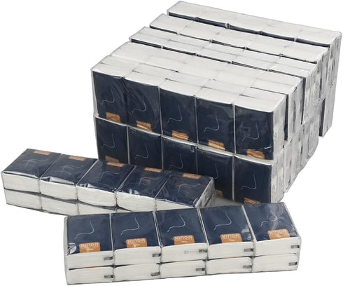Hommp 4-ply Pocket Packs Facial Tissues (120 Packs), Mini Pocket Tissue Packs