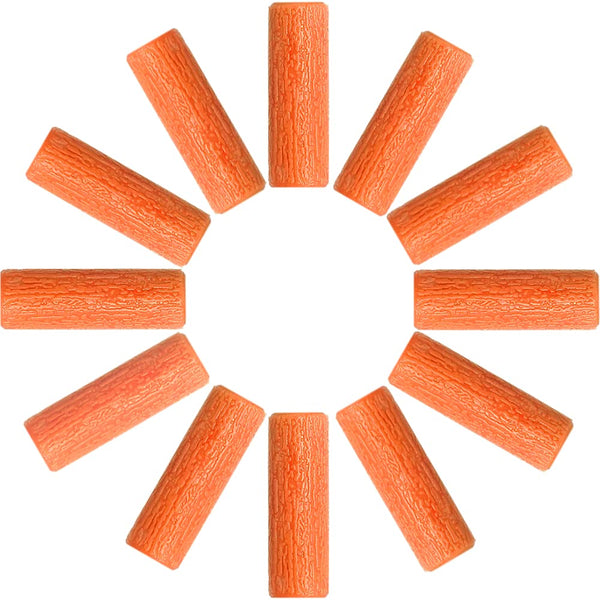 Aligner Chewies - 12-Pack Medical Grade Silicone Orthodontic Chompers for Invisalign Aligners (Orange)