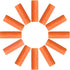 Aligner Chewies - 12-Pack Medical Grade Silicone Orthodontic Chompers for Invisalign Aligners (Orange)