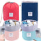INVODA 4PCS Cosmetic Bag, Barrel Shaped Travel Makeup Bags, Large Capacity Waterproof Drawstring Toiletry Bag