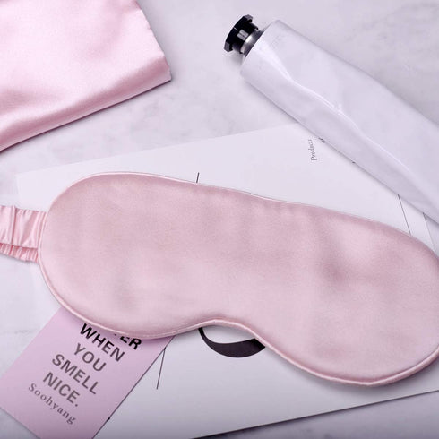Silk Sleep Mask, Light Blocking Luxury 100% Mulberry Silk Eye Mask with Travel Bag Gift Package