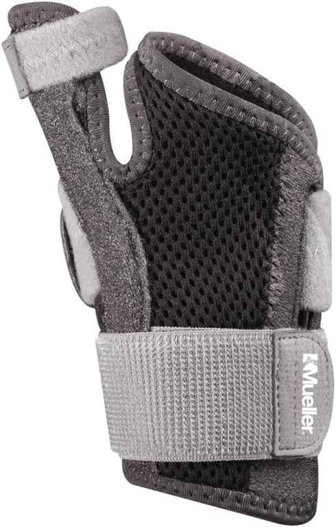 MUELLER Sports Medicine Adjust-to-Fit Thumb Stabilizer, Spica Splint, Thumb Pain Relief Brace for Men and Women, Fits