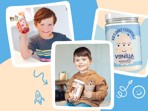 Vanilla Kids Daily Essentials - Kids Protein Shake with Organic Milk, 6 Organic Vegetables, 25 Vitamins & Minerals