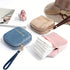 Reusable Sanitary Napkin Pads Storage Bag for Women, Soft Touch Velvet with Matching Clip Lanyard (Khaki Velvet)