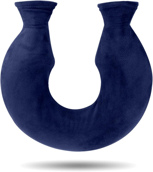 ORTOLY LEIRUO 1.6L U-Shaped Hot Water Bottle with Cover PVC Hot and Cold