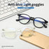 Dollger Blue Light Blocking Glasses, Vintage Round Frame Eyeglasses for Women Men, 2 Pack Transparent and Black