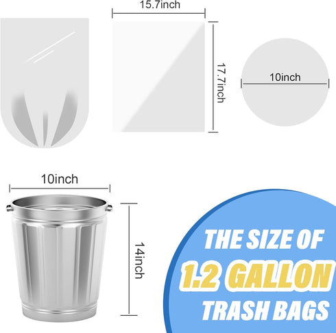 Magesh Small Trash Bags, 1.2 Gallon, 200 Counts, Strong Garbage Bags for Bathroom Bedroom Office Trash Can