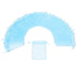 100Pcs Organza Bags, 5x7 Inch Sky Blue Sheer Baby Shower Party Favor Bags with Drawstring for Wedding Candy Pouches