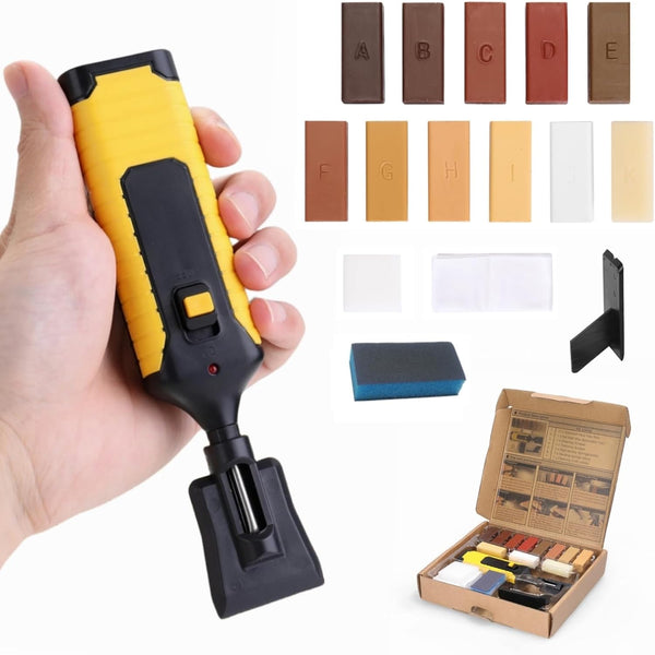 Hardwood Floor Repair Kit - Wood Floor Repair Kit with 11 Colors Repair Wax Blocks for Scratches and Cracks