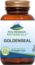 Pure Mountain Botanicals Goldenseal Capsules - 250mg Organic Goldenseal Root, Kosher Vegan, 60 Count