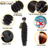 QTHAIR 16A Brazilian Virgin Hair Deep Wave Bundles, 100% Unprocessed Deep Curly Human Hair Weave, Natural Color