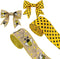 12 Yards Bumble Bee Wired Edge Ribbon, Yellow Craft Ribbons for Floral Hanging Ornaments, Home Decoration